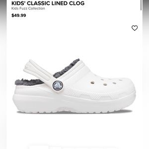 FUZZ LINED WHITE CROCS J3